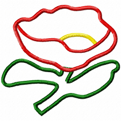 Flowers And Tree Embroidery Design 1